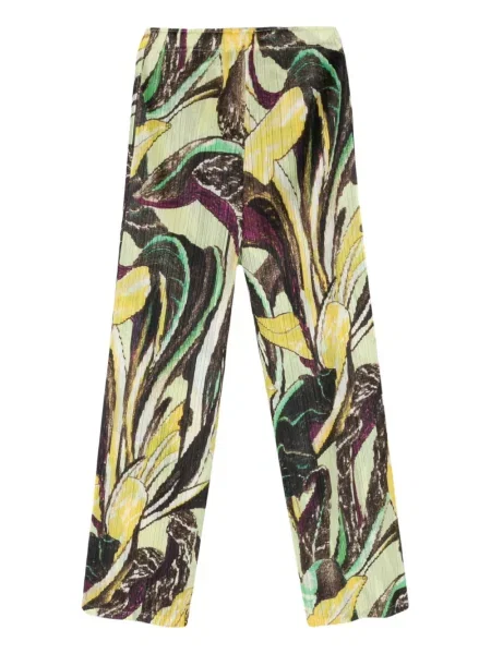 Plisuoti kelnės Pleats Please Issey Miyake geltona
