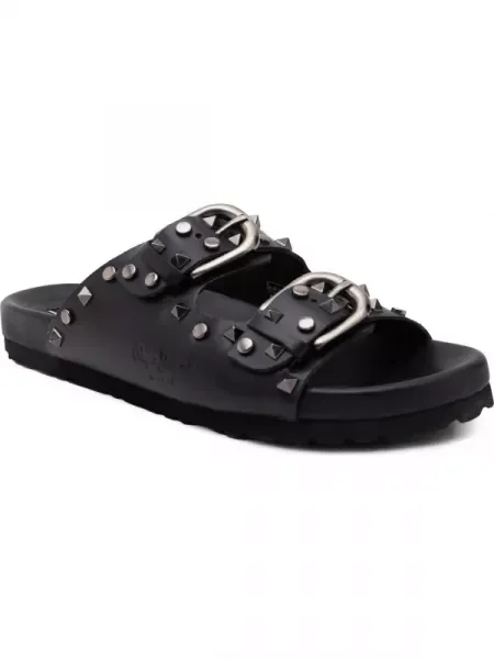 Pepe Jeans London De piele șlapi OBAN ROCK negru