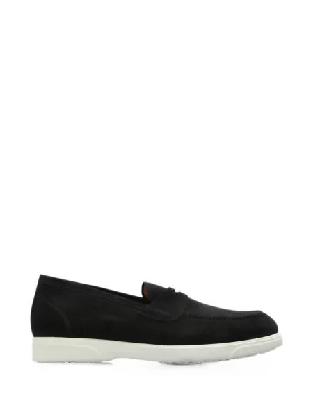 Pantofi loafer Kiton din piele de căprioară negru