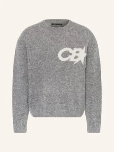 Cole Buxton Sweter Cb Star grau biały