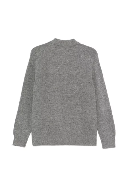 Tricou polo Eleventy de lână gri