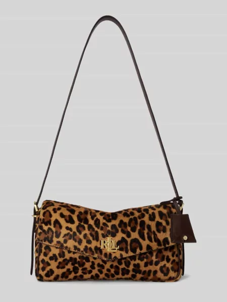 Lauren Ralph Lauren torebka crossbody skórzana beżowa