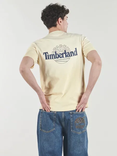 Tricou Timberland cu autograf galben