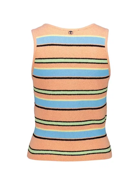 Top Rabanne din material terry portocaliu