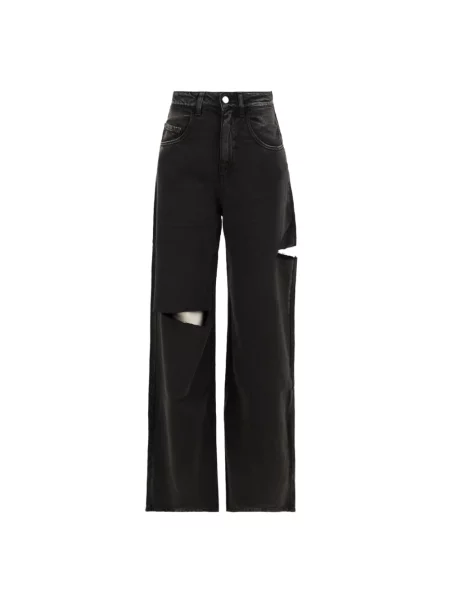 Szerokie jeansy Icon Denim czarne