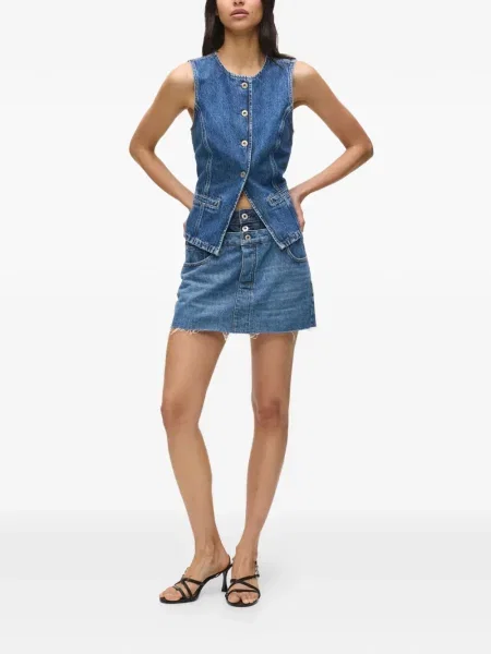 Мини дънкова пола Karl Lagerfeld Jeans синьо
