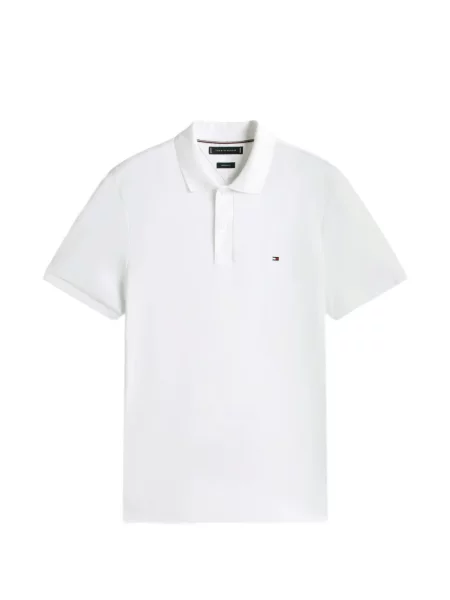 Tricou polo Tommy Hilfiger cu broderie alb