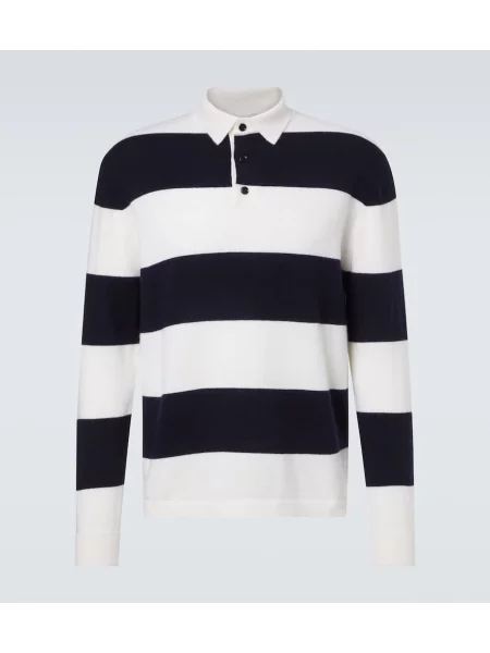 Pulover Allude de lână cu dungi alb