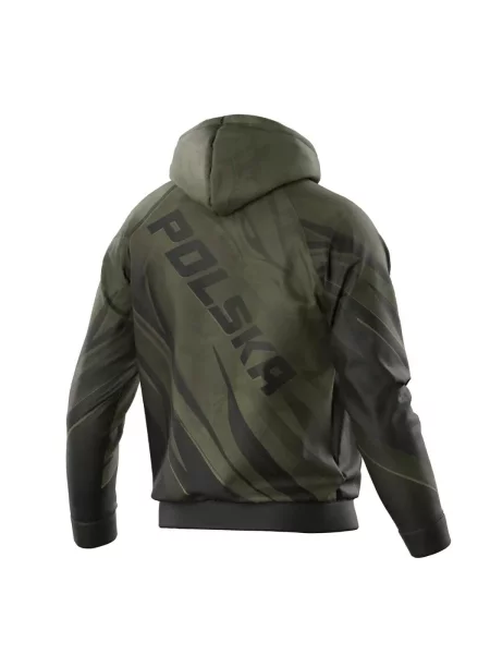Bluza sportowa z kapturem EXTREME HOBBY POLSKA ULTIMATE zielona