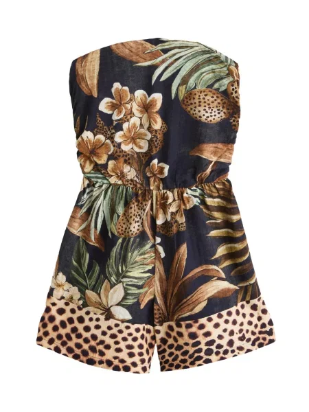 Next Salopeta crem / maro / verde negru