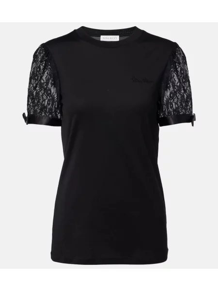 Tricou Nina Ricci din jerseu negru