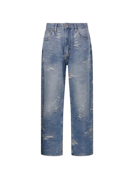 Pantaloni Emporio Armani zdrențuiți albastru