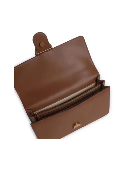 Torebka skórzana Pinko skórzana klasyczna brązowa