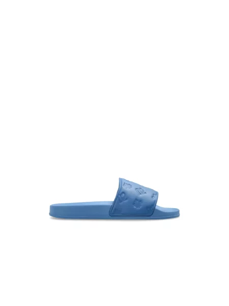 Klapki Dsquared2 z logo niebieskie