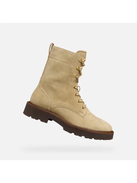 Kotníkové boty Geox béžové
