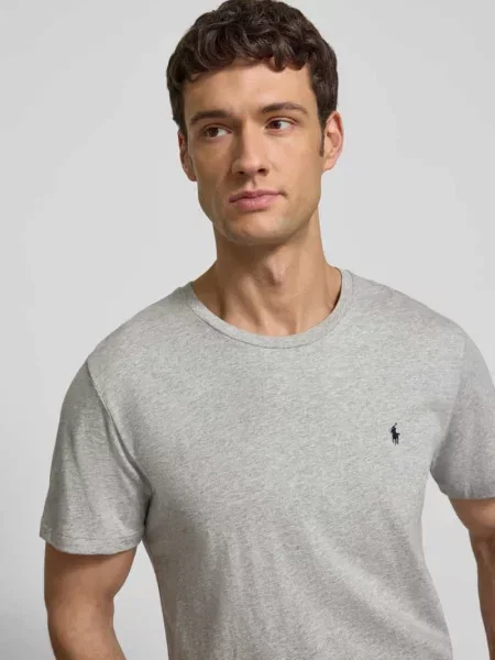 T-shirt z wyhaftowanym logo Polo Ralph Lauren Underwear szare