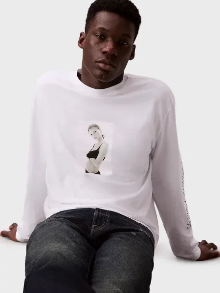 Класичний лонгслів Calvin Klein білий