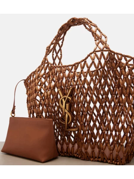 Geantă shopper Saint Laurent maro