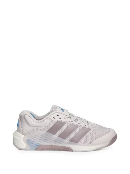 Ριγέ τρέξιμο μπουφάν Adidas με αυτόγραφο καφέ