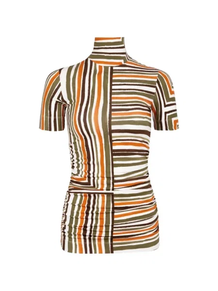 Tricou Silvia Tcherassi cu dungi portocaliu