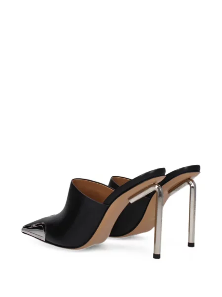 Pantofi cu toc Off-white din piele alb
