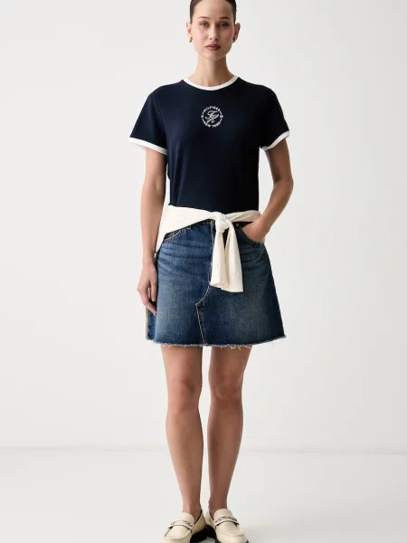 TOMMY HILFIGER Tricou albastru alb