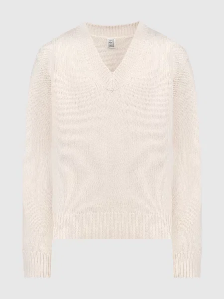 Шерстяной свитер Toteme бежевый