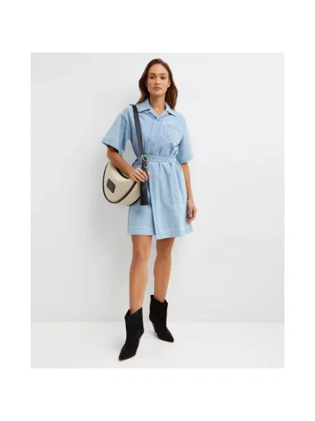 Sukienka jeansowa Kenzo klasyczna niebieska