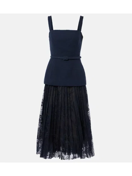 Maksi obleka Oscar De La Renta iz tvida rumena