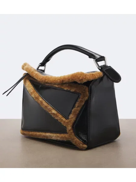 Top Loewe din piele negru