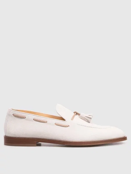 Замшевые лоферы Brunello Cucinelli серые