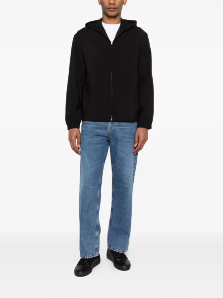 Geacă Emporio Armani cu glugă negru