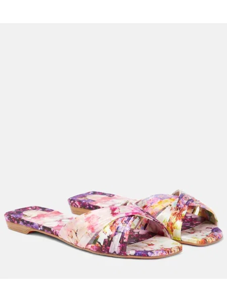 Sandale Christian Louboutin din satin cu model floral