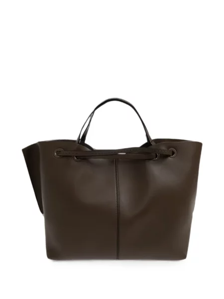 Geantă shopper Max Mara din piele maro