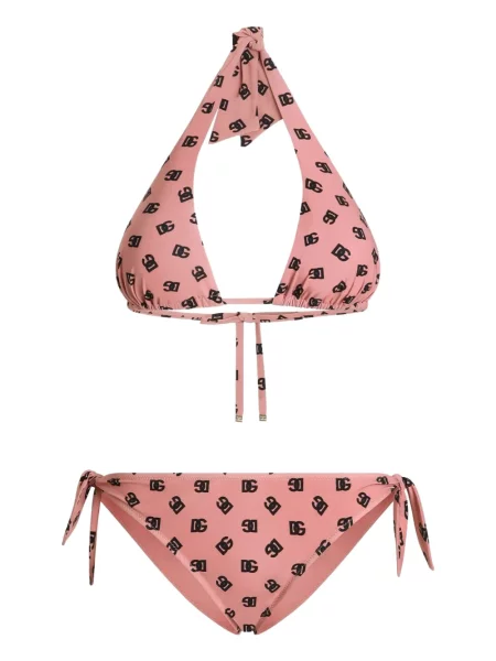Bikini Dolce & Gabbana cu buline cu imagine roz