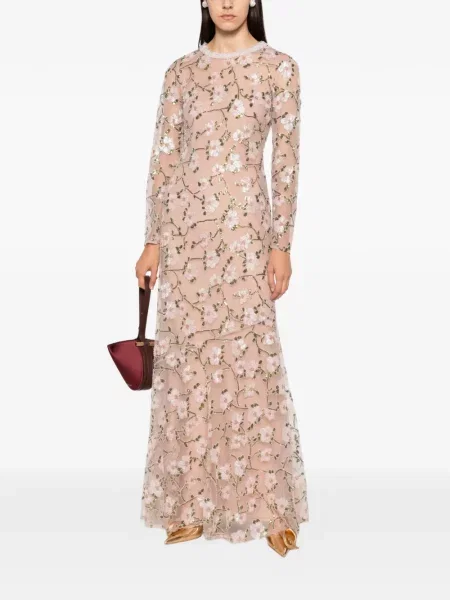 Rochie maxi Self-portrait cu paiete roz