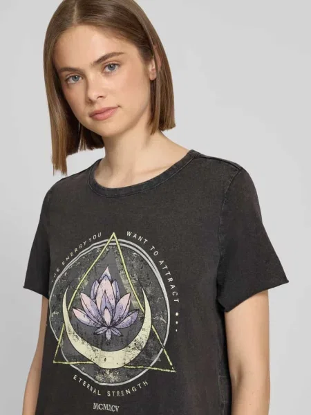 Sukienka casualowa o kroju regular fit z czystej bawełny model ‘LUCY LIFE’ Only czarna