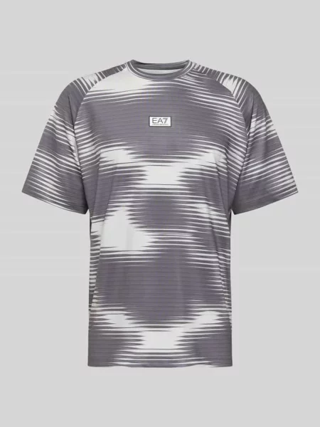 T-shirt o kroju regular fit z aplikacją z logo Ea7 Emporio Armani