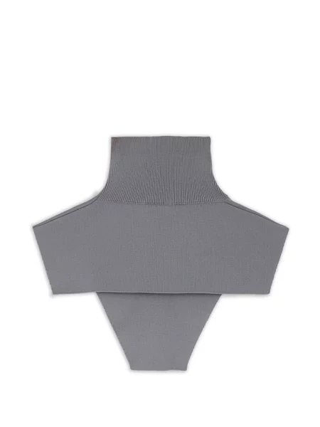 Fular Jil Sander cu nervuri gri