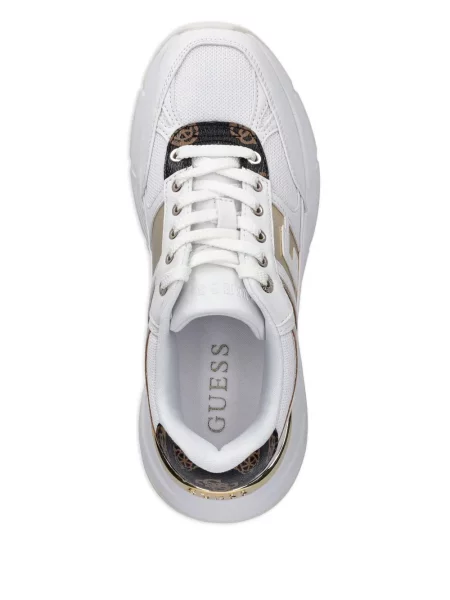 Sneakerși Guess cu platformă alb