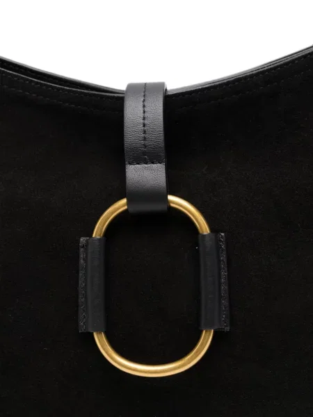 Inel Twinset din piele de căprioară negru
