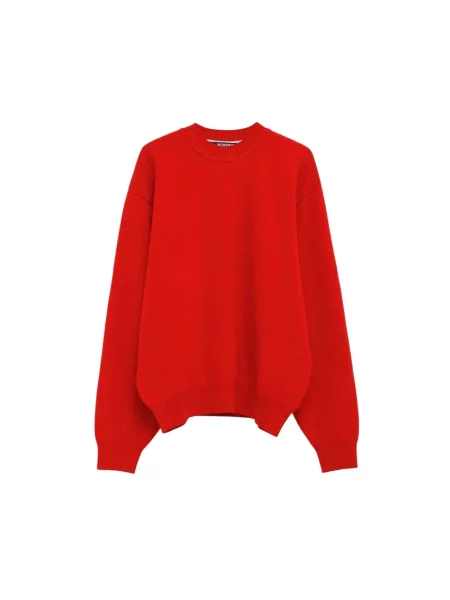 Haftowany sweter Jacquemus wełniany czerwony