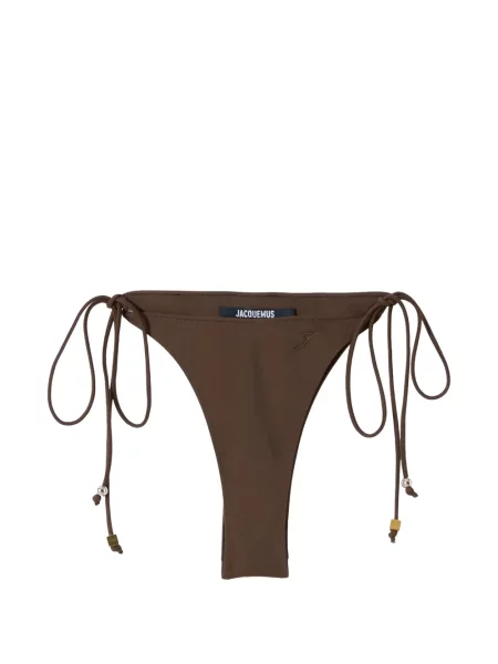 Bikini Jacquemus cu legături maro