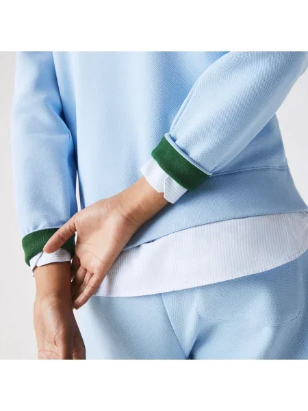 Lacoste Bluza Z Kapturem I Luźnym Krojem Z Mieszanki Bawełny niebieska