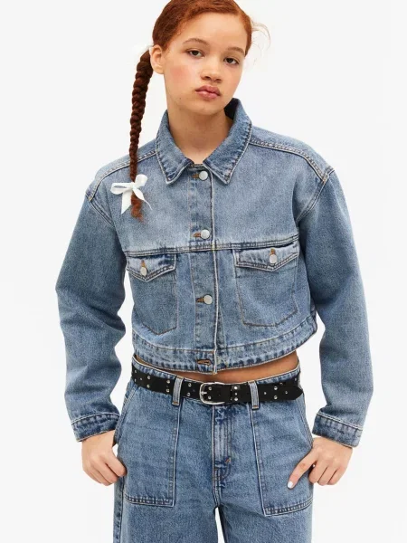 Джинсова куртка Monki блакитний