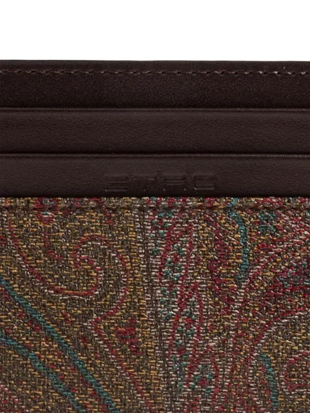 Portofel Etro cu model paisley maro