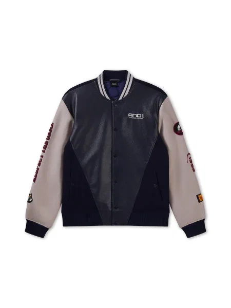 Geacă de primăvară-toamnă Respect The Game bej / albastru marin negru