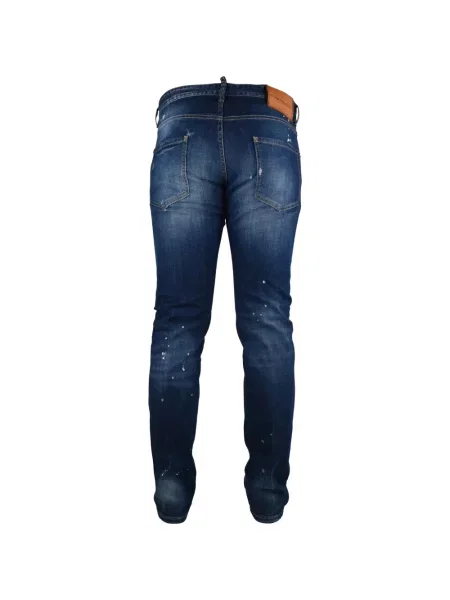 Ursuleț de pluș blugi Dsquared2 zdrențuiți albastru