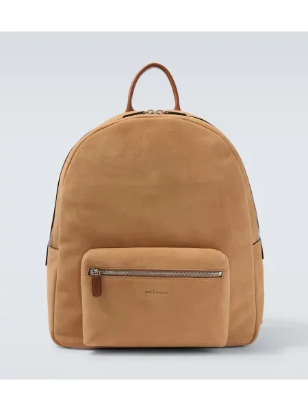 Rucsac Kiton din piele de căprioară bej