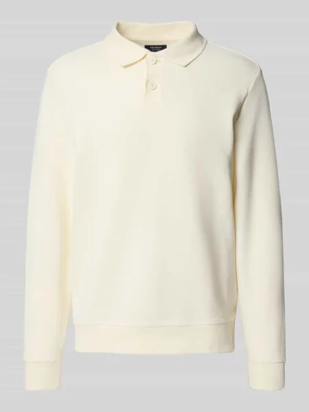 Sweter z kołnierzykiem polo i listwą guzikową Mcneal